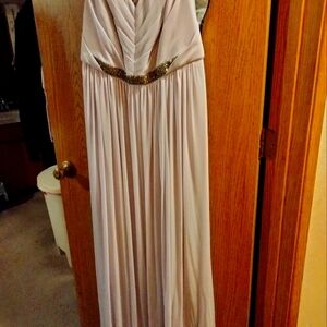 bridesmaid dress with a beautiful Cooper colored belt size 16 Made in Sri Lanka